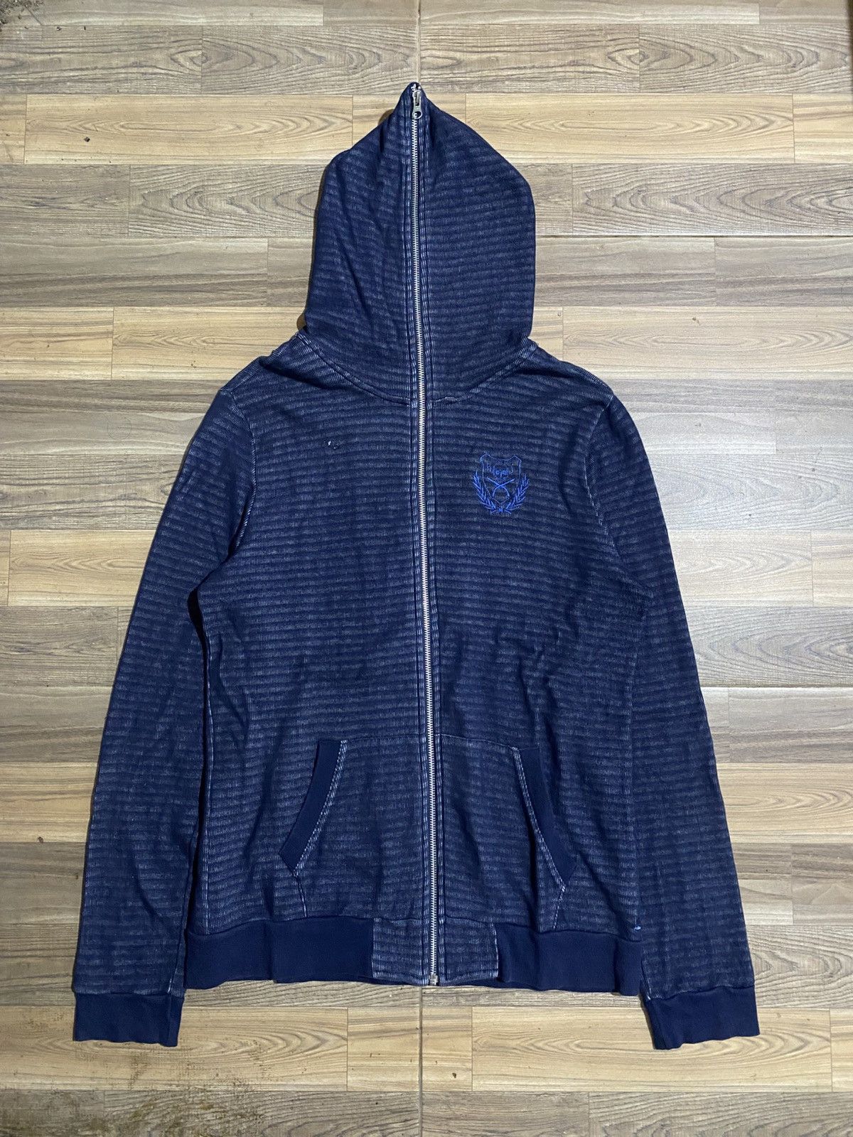 If Six Was Nine × Japanese Brand × Le Grande Bleu (L.G.B.) SKULL 5TH STREET AMERICAN BLUE JEANS FULL ZIPPER HOODIES Size US L / EU 52-54 / 3 - 1 Thumbnail