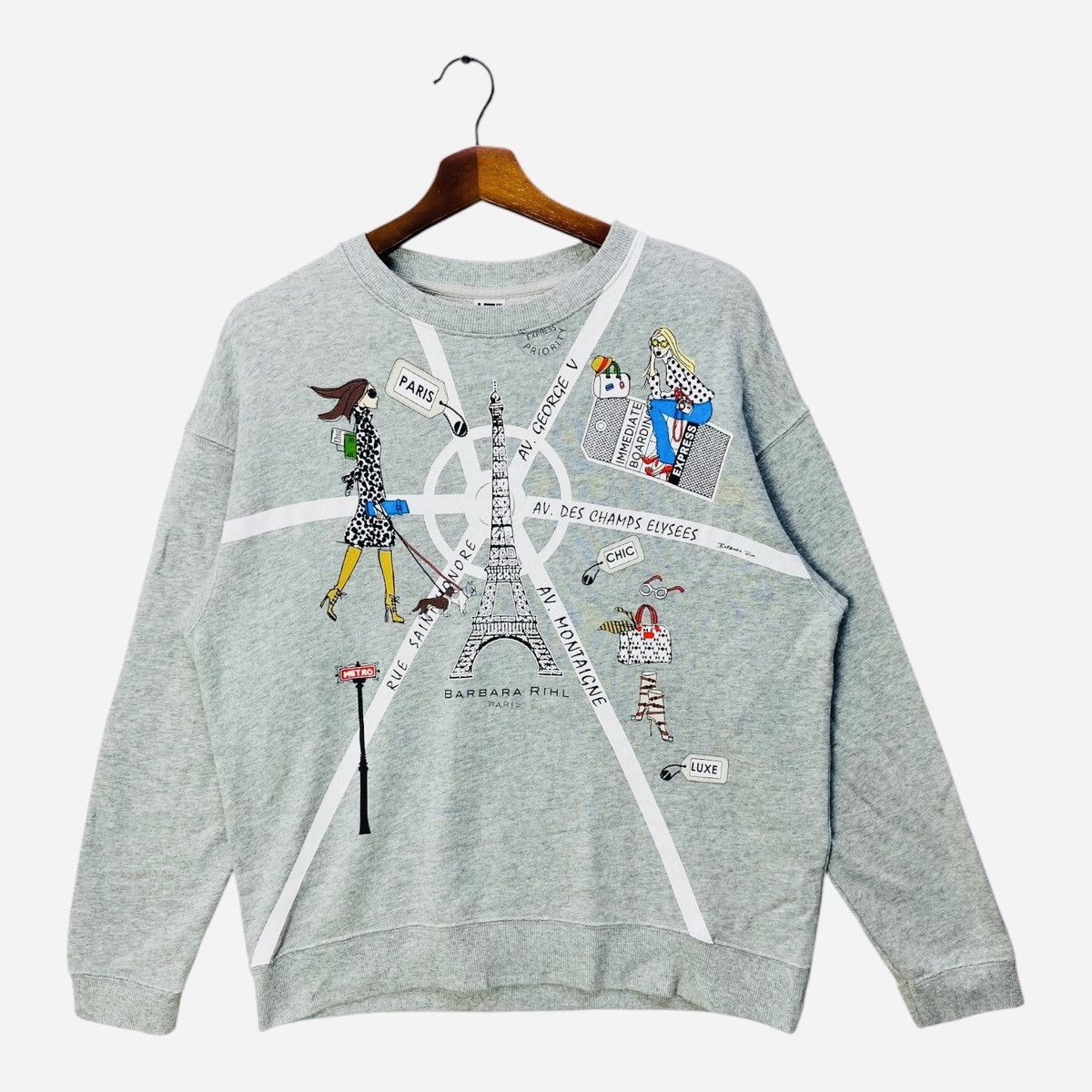 Uniqlo Barbara Rihl Pars X Uniqlo Women Sweatshirt Crewneck Size L Size L / US 10 / IT 46 - 1 Thumbnail
