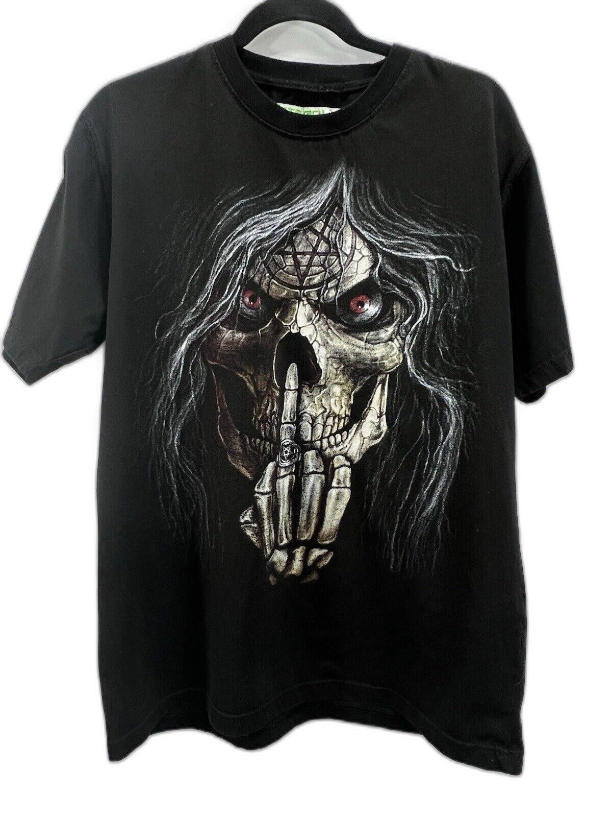 Designer Skull pentagram Print (2 Sided), 90’s Vintage, size XL,#TG Size US XL / EU 56 / 4 - 1 Thumbnail