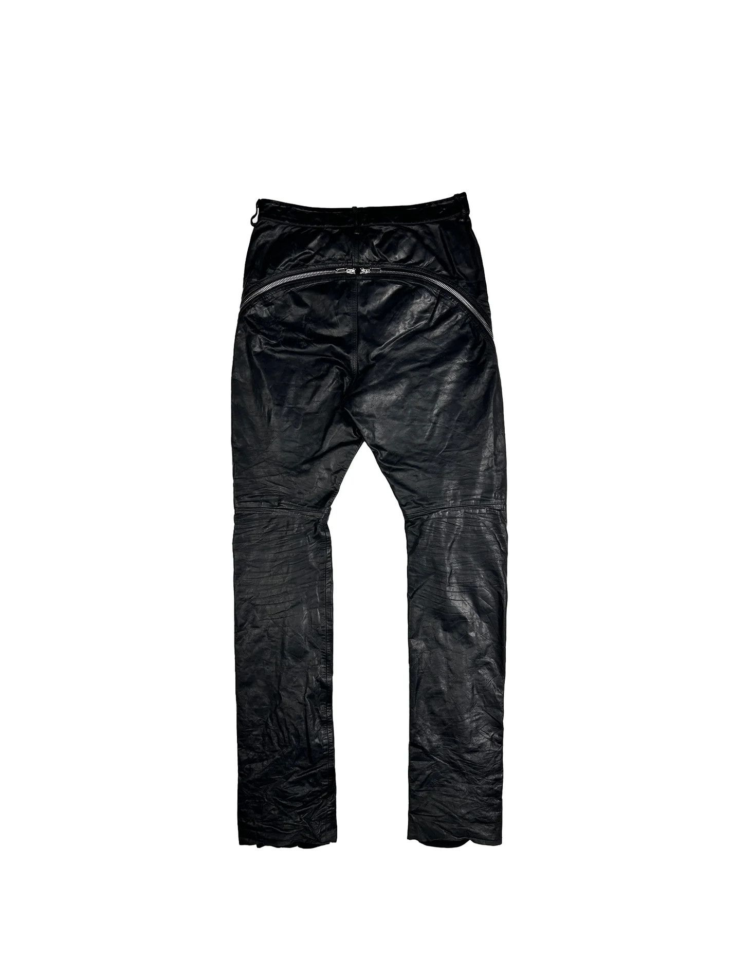 Rick Owens SS2023 EDFU Bolan Banana Leather Pants Size US 31 - 2 Thumbnail