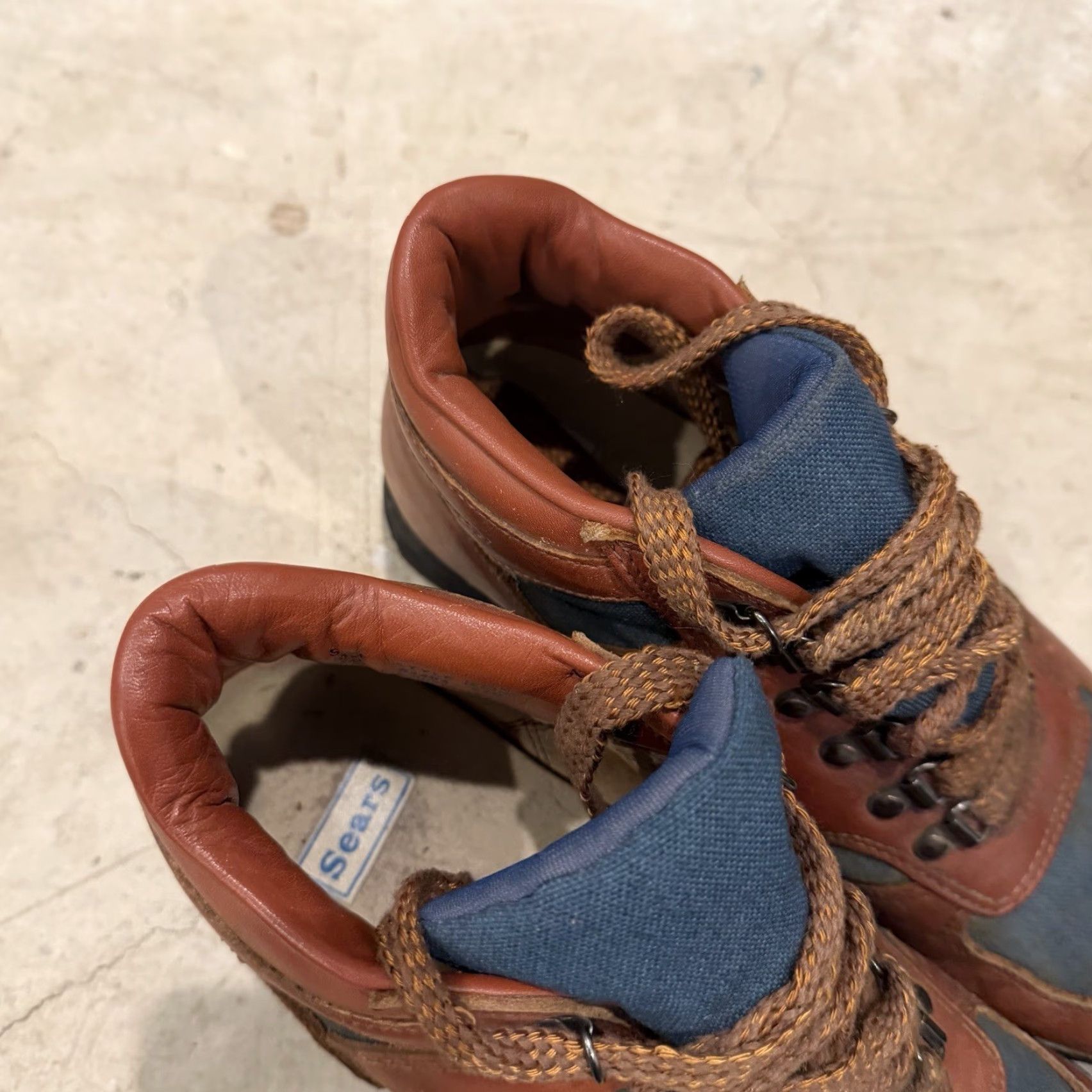 Sears VINTAGE Sears And Roebuck Hiking Boots Mens 10D Brown 84404-670 Boots Mens 10D Brown Sears 84404-670 Size US 10 / EU 43 - 3 Thumbnail