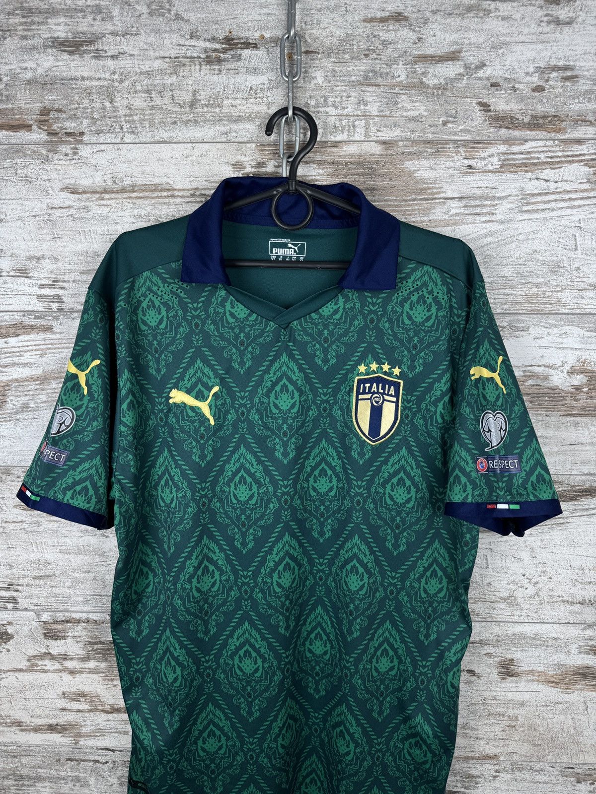 Puma Mens Vintage Puma Italia national team soccer jersey T-shirt Size US XL / EU 56 / 4 - 3 Thumbnail