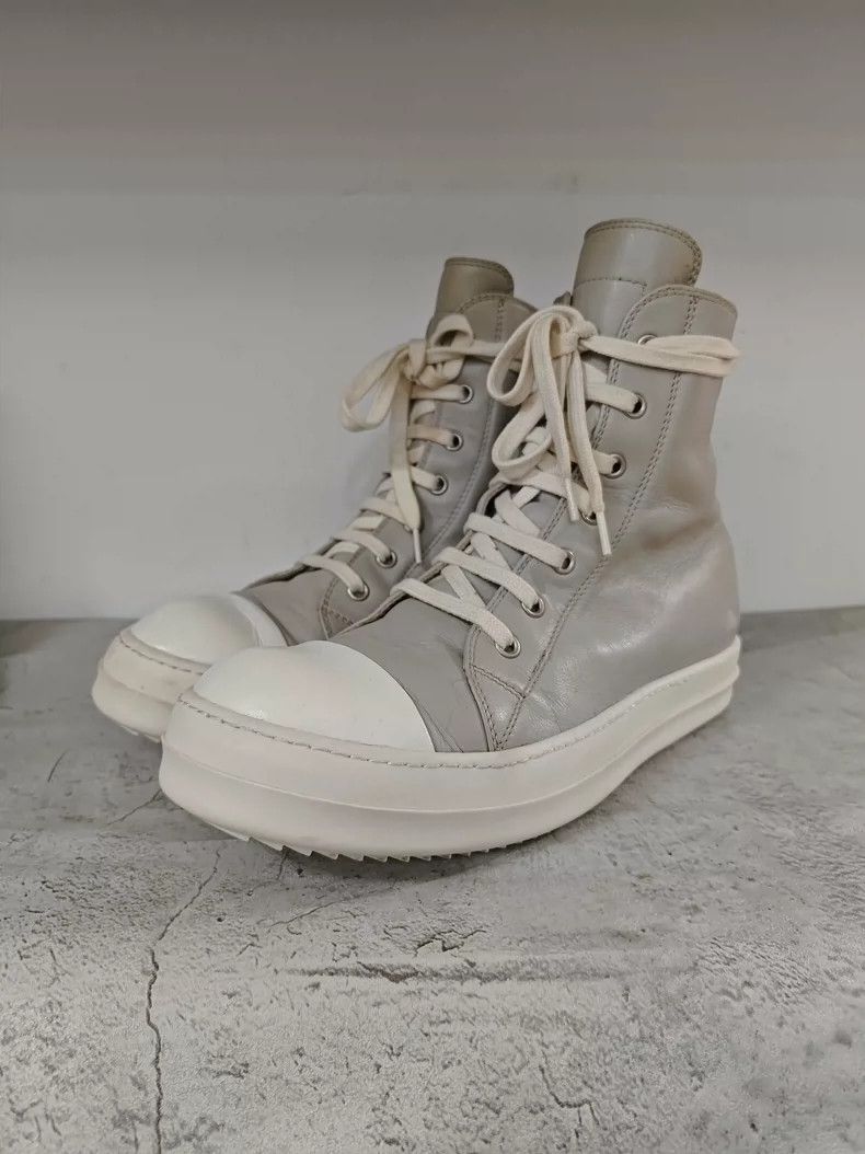 Rick Owens Rick Owens Gray High Top Leather Sneakers-dmc Size US 7.5 / EU 40-41 - 1 Thumbnail