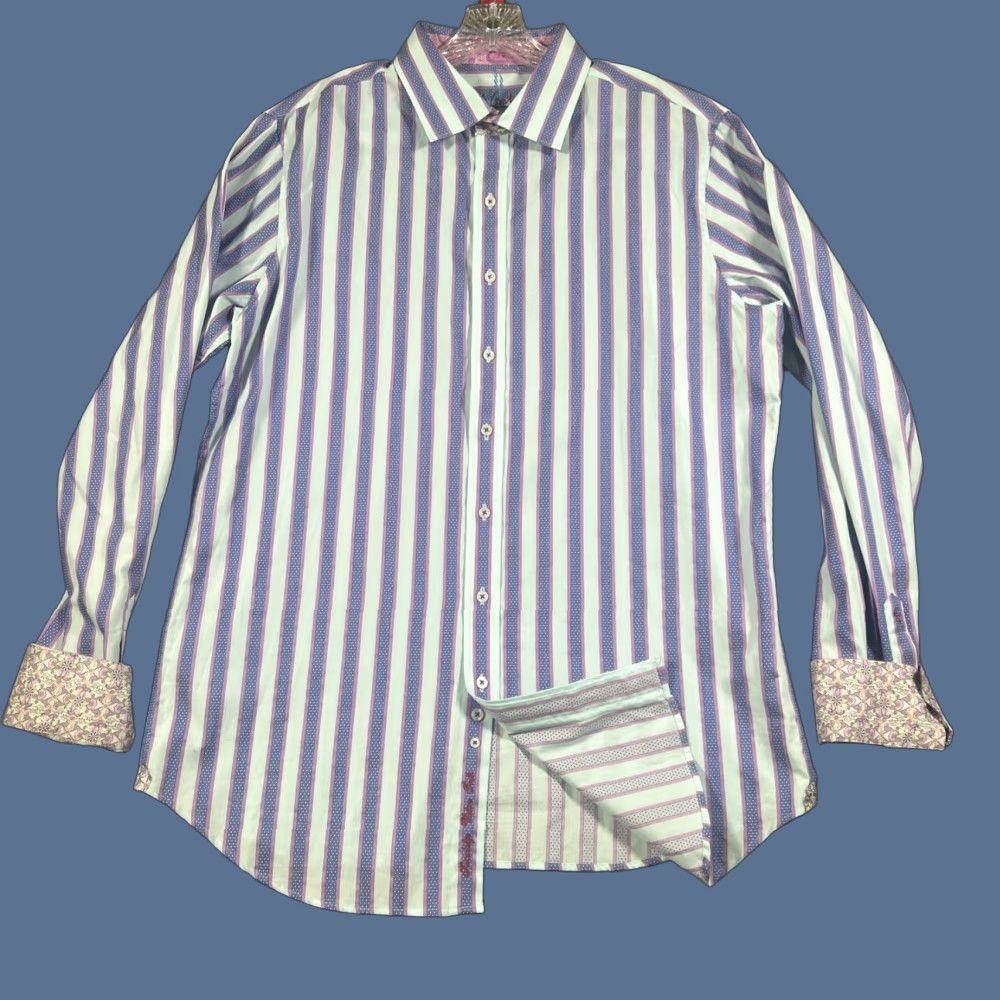 Robert Graham Robert Graham Button-Up Shirt Striped Multicolor Long Sleeve XLT Mens Size US XL / EU 56 / 4 - 1 Thumbnail