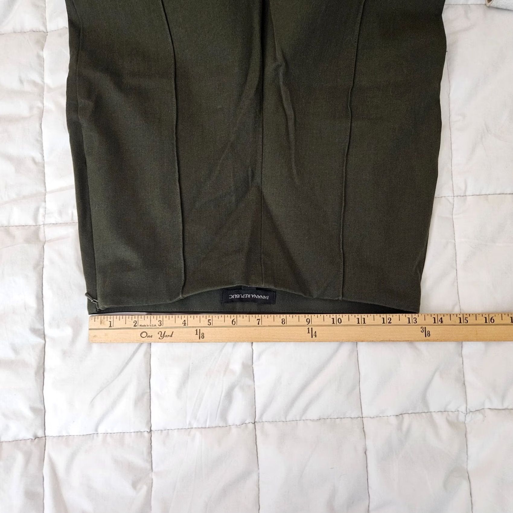 Banana Republic Banana Republic Women's Pull on Mid Rise Casual Pants Size 4 Green Cotton Rayon Spandex Regular Skinny Formal? No. Size 27" / US 4 / IT 40 - 6 Thumbnail
