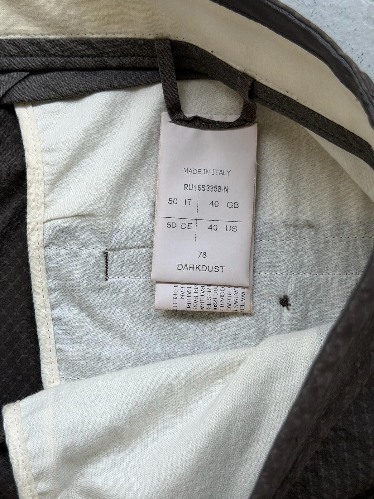 Rick Owens Rick Owens SS16 CYCLOPS Dark Dust Cotton Trousers (50) Size US 34 / EU 50 - 6 Thumbnail