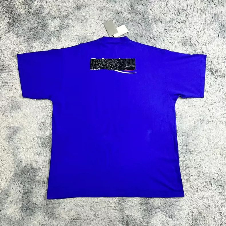 Balenciaga Balenciaga Blue Tape Short Sleeve T-Shirt - dmc Size US M / EU 48-50 / 2 - 1 Thumbnail