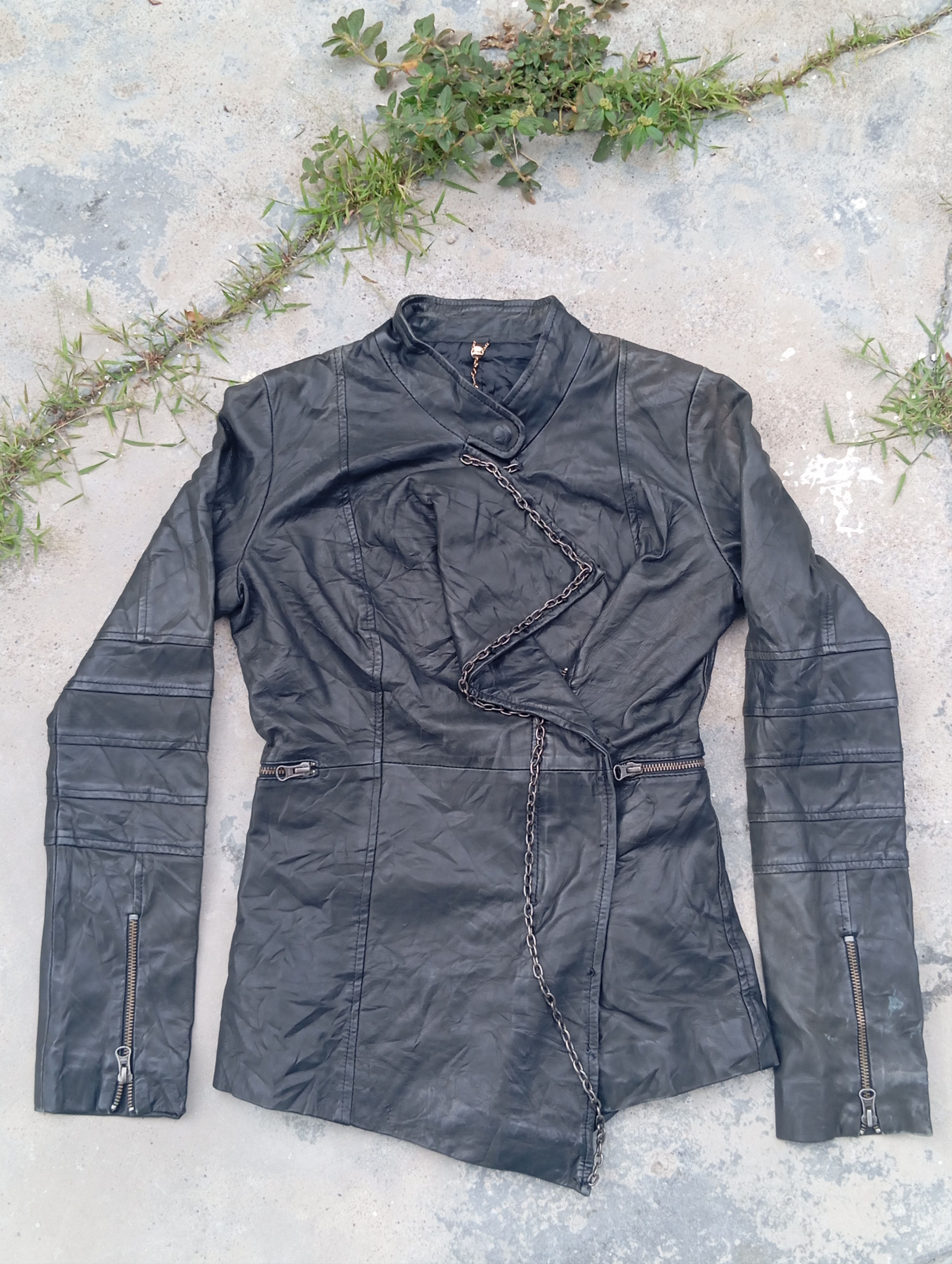 Vintage Lamb Leather Coats Jacket