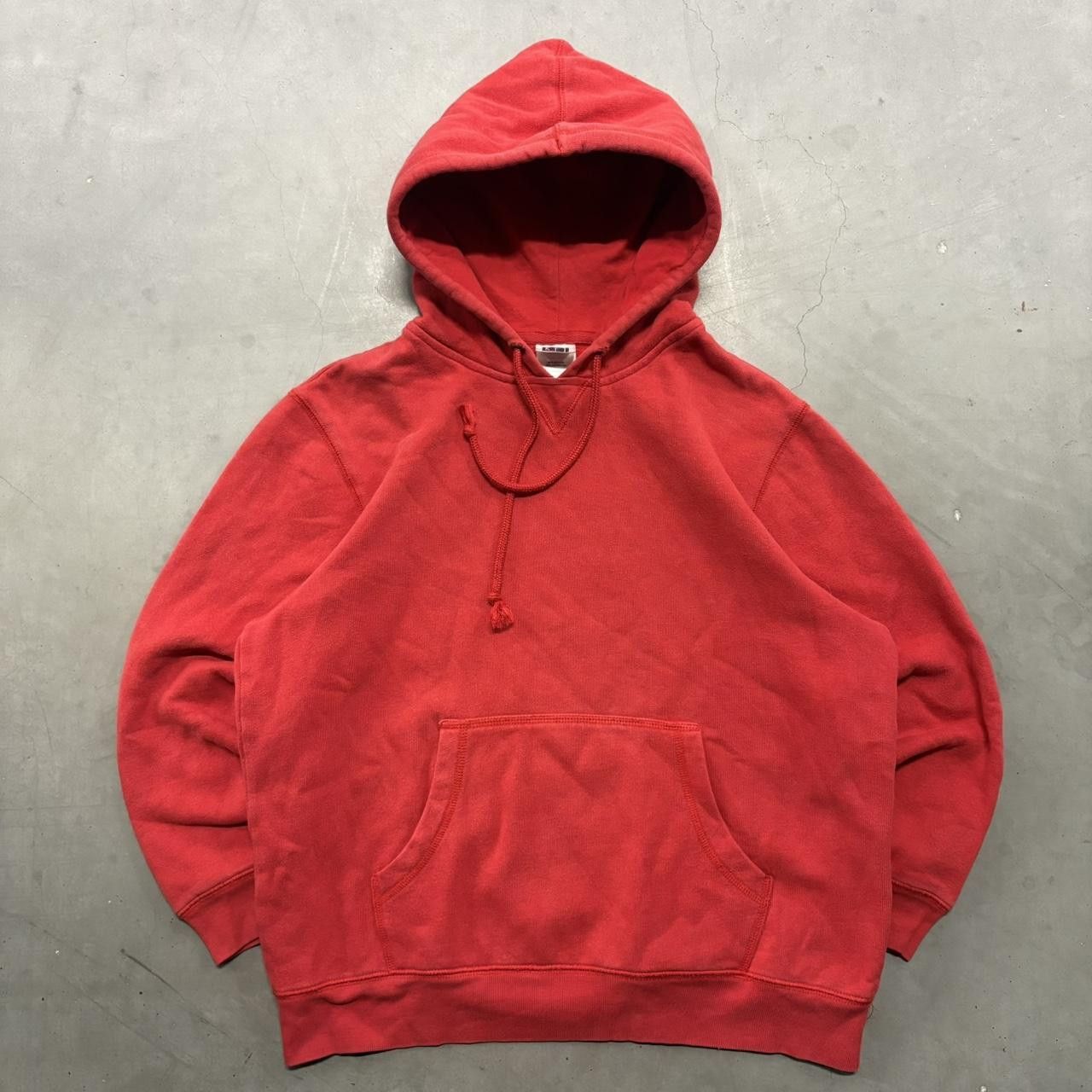 Vintage Crazy Vintage Y2K/2000s 90s Blank Red Boxy Fit Hoodie! Size US M / EU 48-50 / 2 - 1 Thumbnail