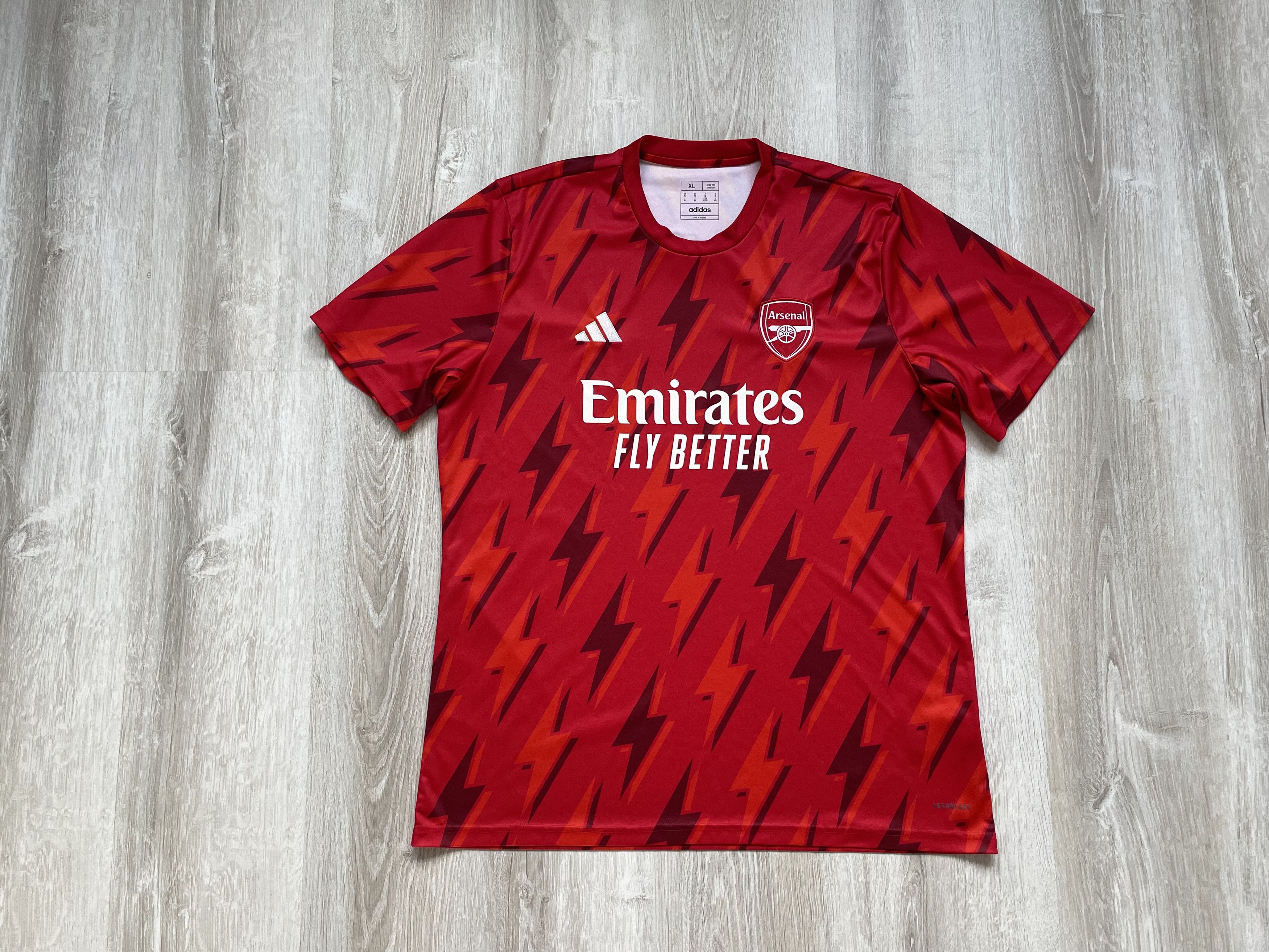 Adidas × Other Adidas Arsenal Soccer Jersey Slim Fit Red Lightning 2022 Size US XL / EU 56 / 4 - 1 Thumbnail