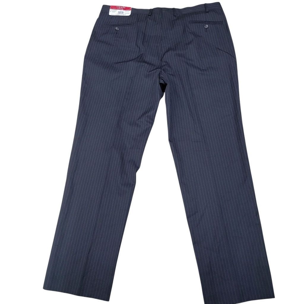 Chaps CHAPS Men's Slim Fit Black Pinstripe Pants 40/32 NWT $100 Size US 40 / EU 56 - 2 Thumbnail