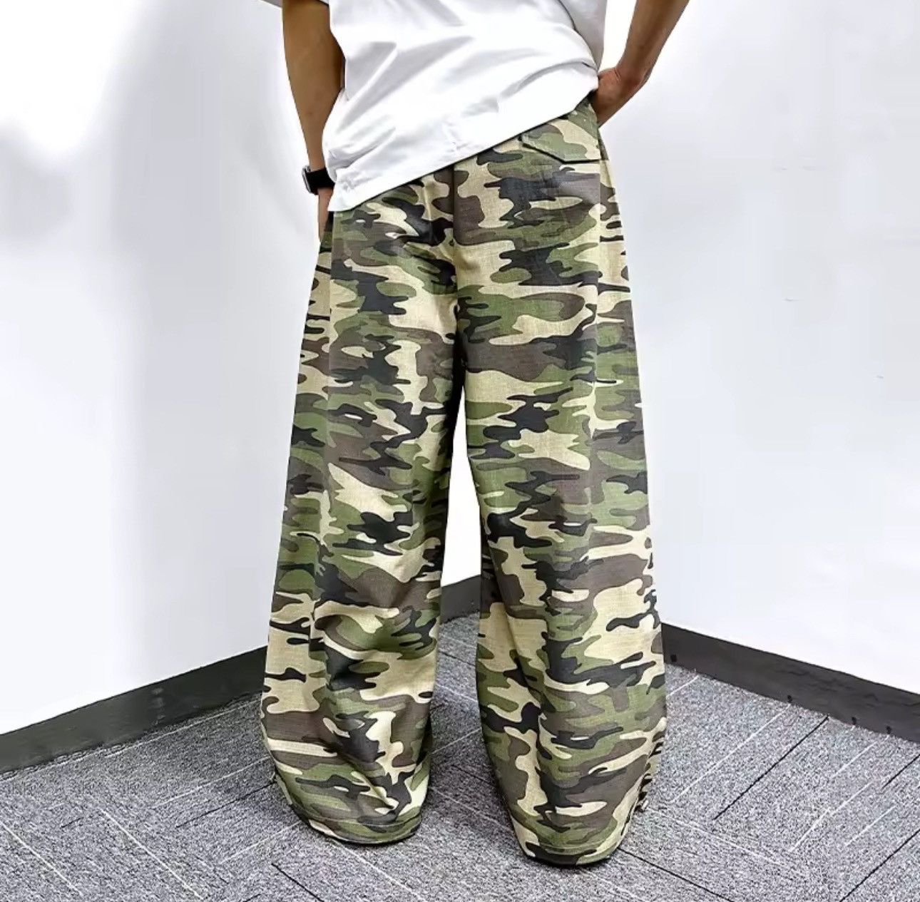 Other Khaki Military Cargo Army Loose Straight Pants Size US 34 / EU 50 - 4 Thumbnail