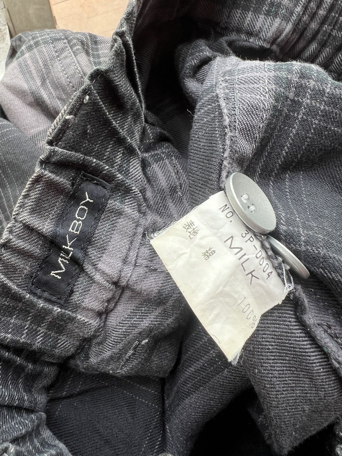 Vintage VTG MILK BOY Japan Check Cargo Trouser Pant Size US 30 / EU 46 - 24 Thumbnail