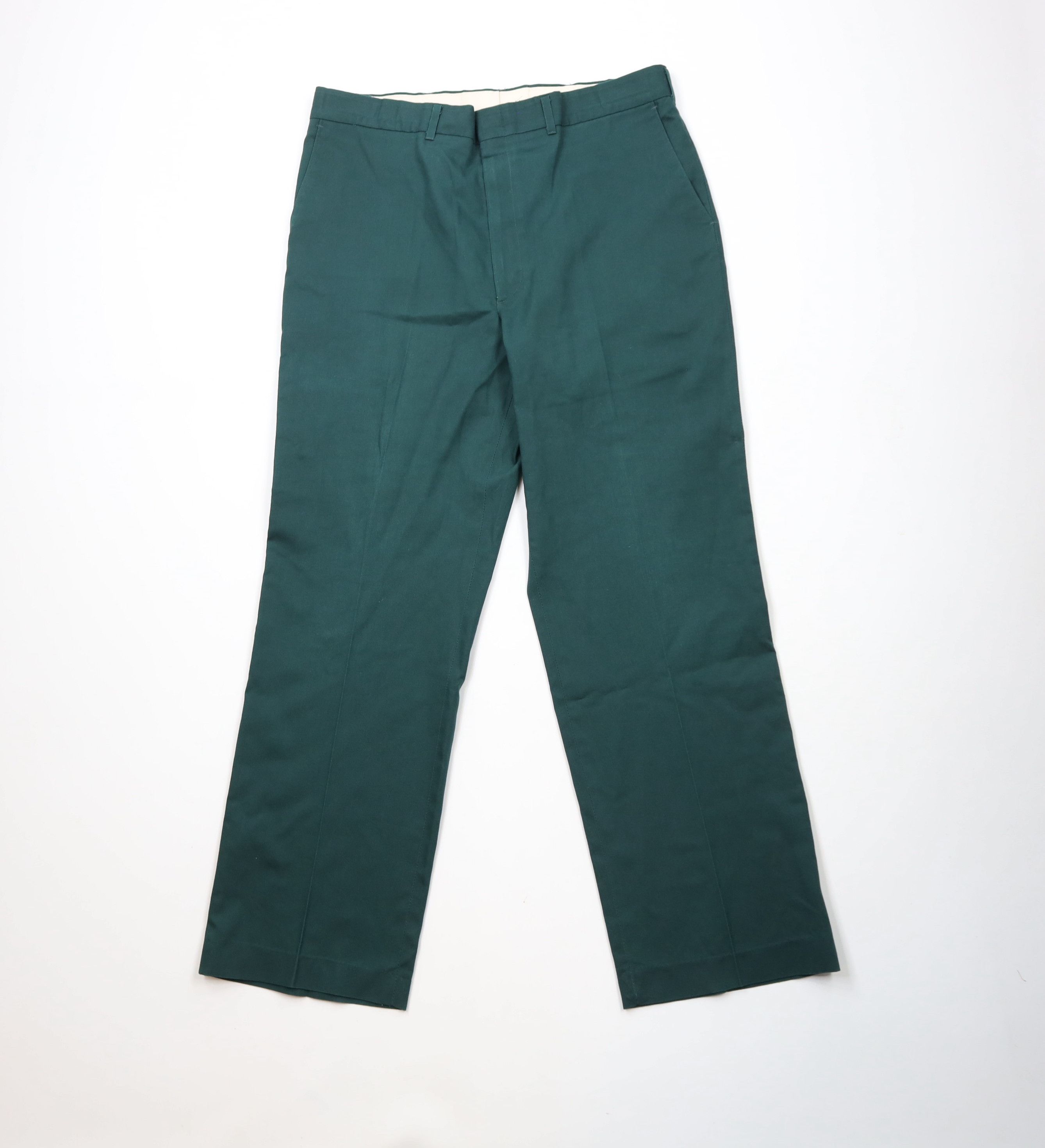Vintage Vintage 90s Streetwear Knit Wide Leg Chino Pants Green USA Size US 36 / EU 52 - 1 Thumbnail