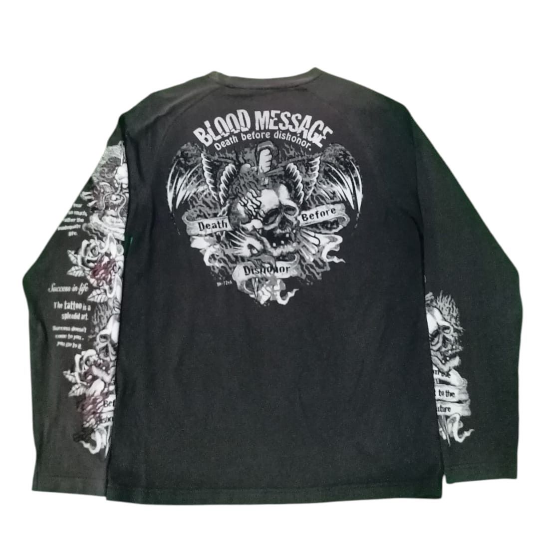 Other Distress Ted Company Blood Message Skull Long Sleeve Size US M / EU 48-50 / 2 - 2 Thumbnail