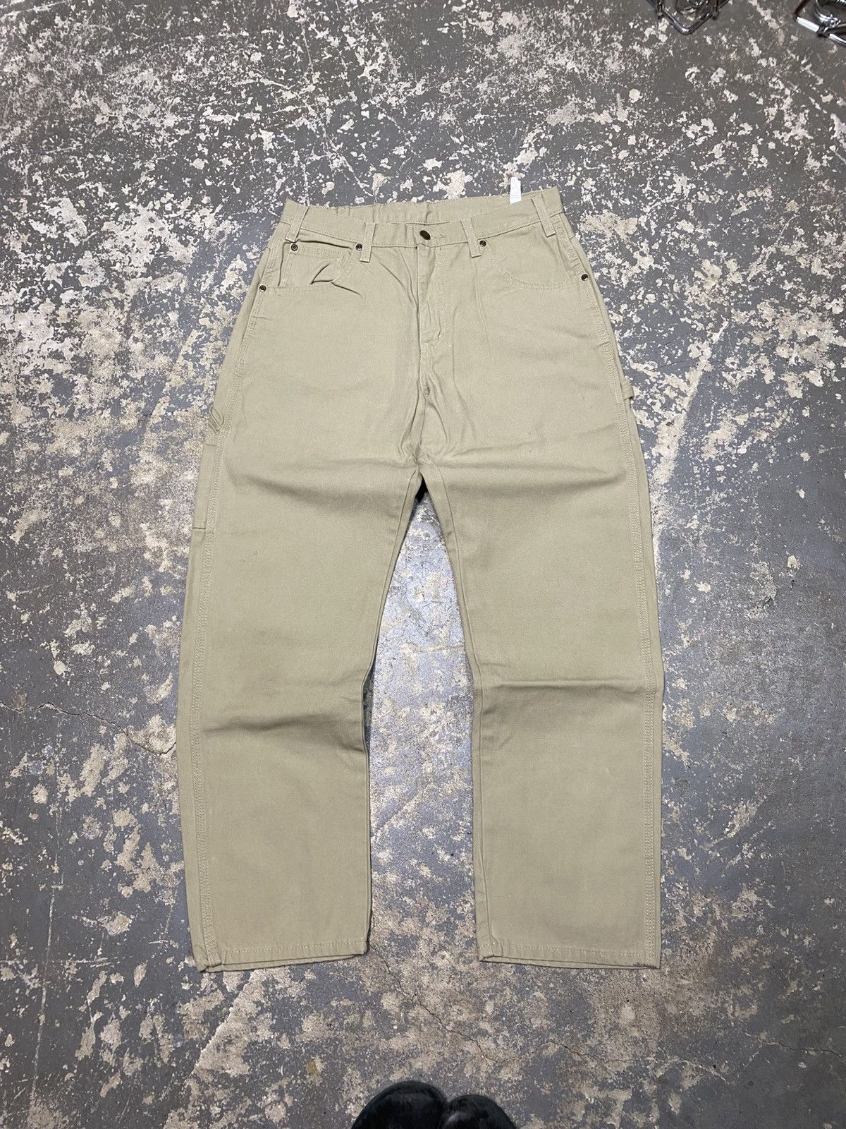 Carhartt × Dickies × Vintage Vintage Dickies Tan Cream Carpenter Baggy Fit Pants Size US 32 / EU 48 - 3 Thumbnail