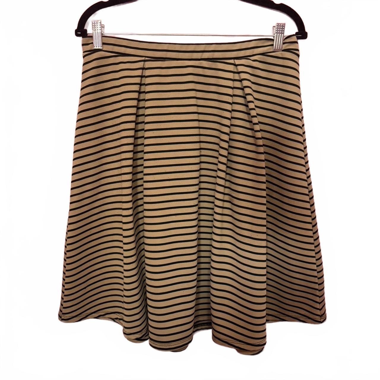 Designer Chic Striped Flared Skirt Size 40" / US 18 - 1 Thumbnail