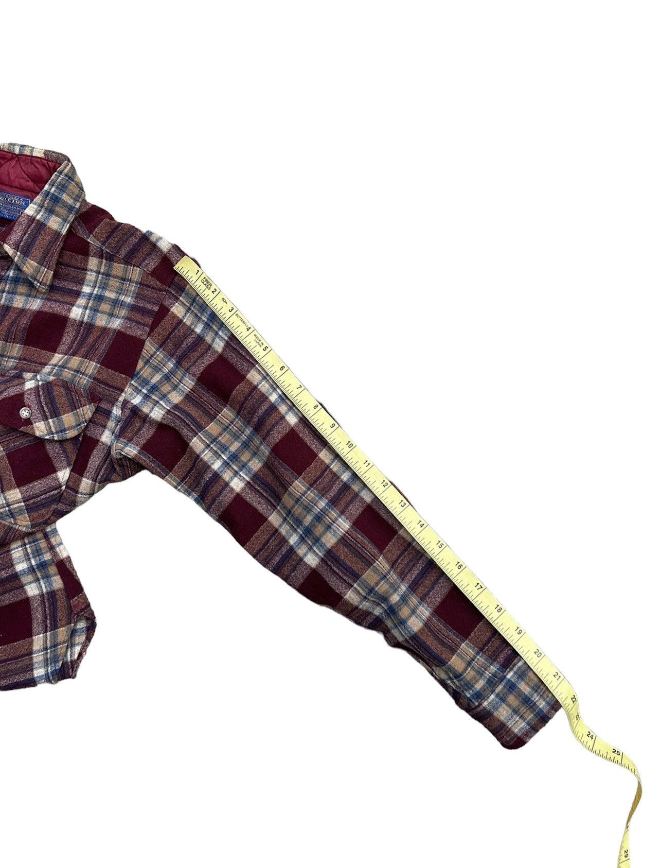 Flannel Vintage 70s Pendleton Shadow Plaid Wool Flannel Shirt Size US M / EU 48-50 / 2 - 4 Thumbnail