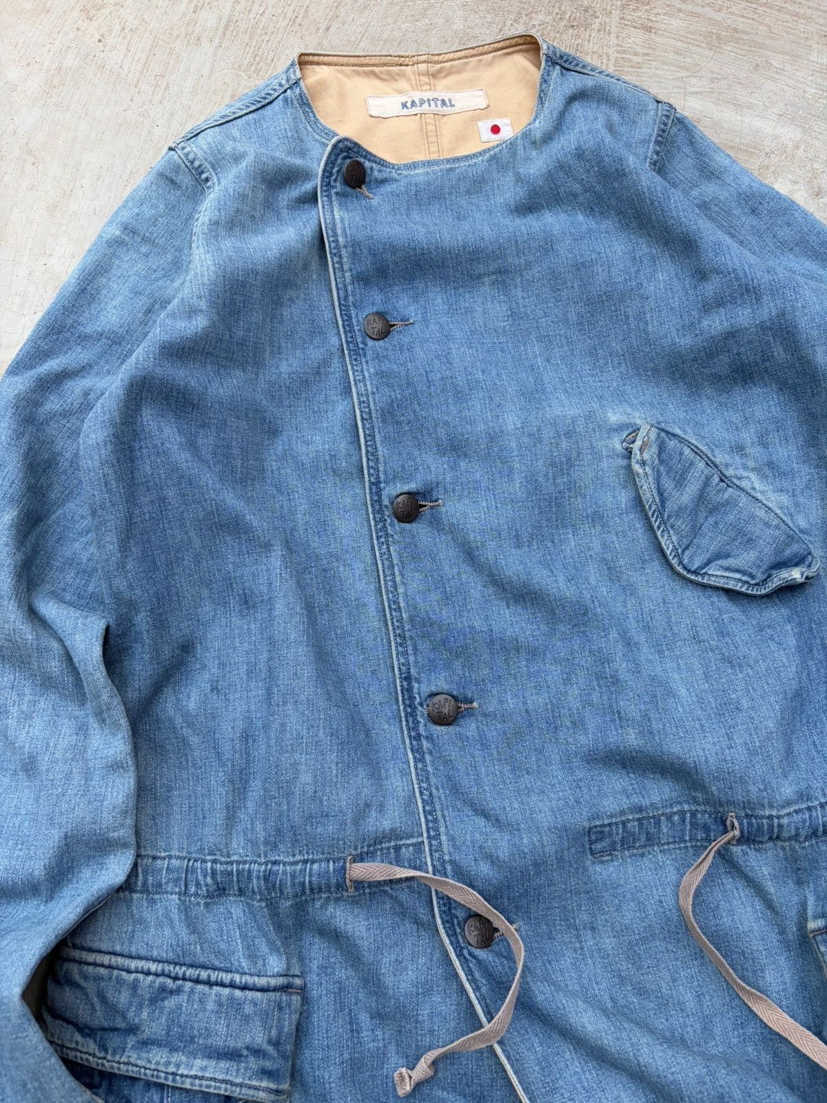 Kapital Vintage 00s Kapital Kiro Hirata Asymmetric Denim Coat Size S / US 4 / IT 40 - 4 Thumbnail