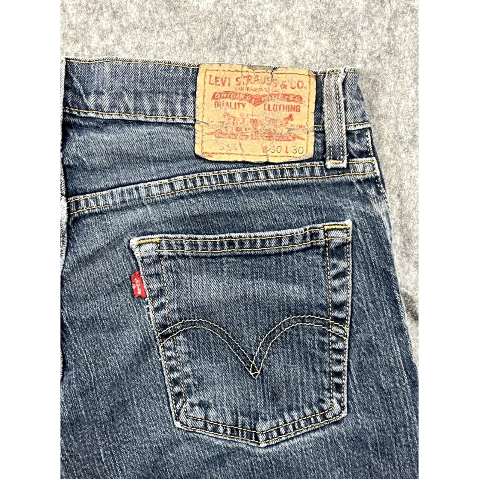 Levi's Levi's 514 Jeans Mens Slim Straight Leg Dark Wash 30x30 Denim Cotton Blend 5-Pocket Regular Fit United States USA Baseball Vintage: No Size US 30 / EU 46 - 6 Thumbnail
