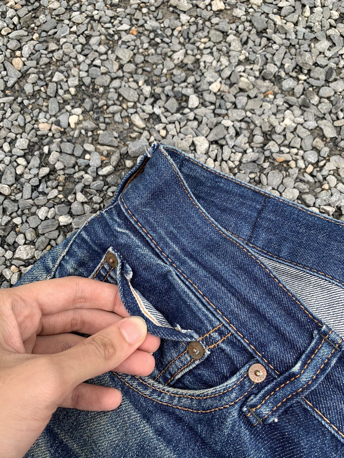 Kapital VINTAGE JOHNBULL SELVEDGE RUSTY JAPANESE DISTRESSED DENIM Size US 31 - 11 Thumbnail