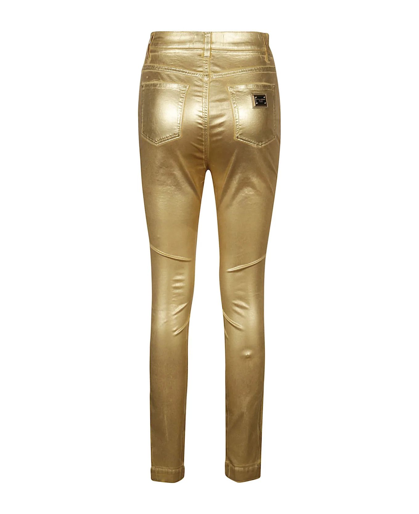 Dolce & Gabbana o1y0925 Casual Pant in Gold Size 25" / US 0 / IT 36 - 2 Thumbnail