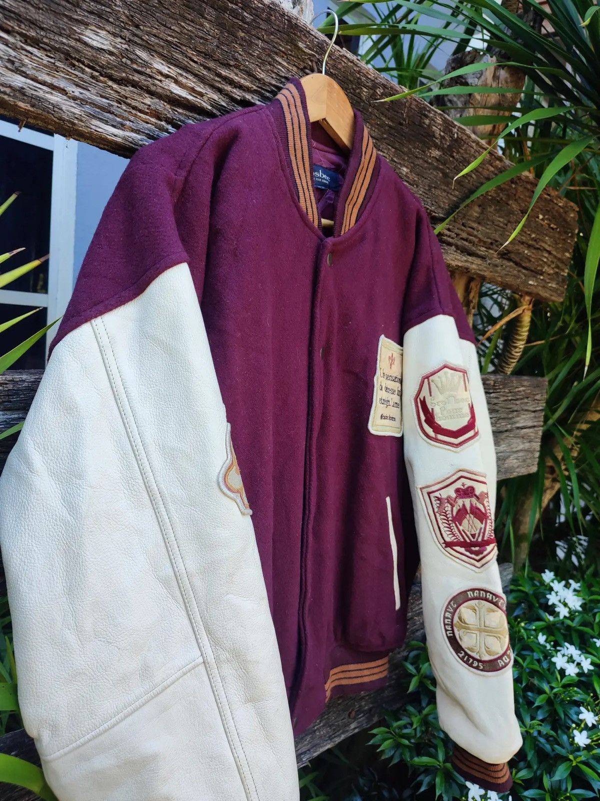 Vintage Vintage 90s Grosbec Varsity Jacket Embroidery French Patches Size US L / EU 52-54 / 3 - 15 Thumbnail