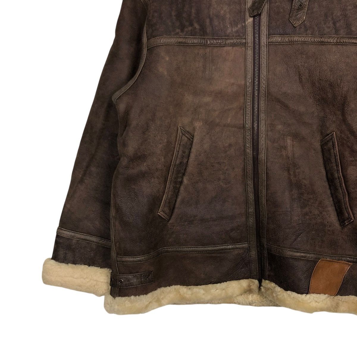 Japanese Brand 🔥VINTAGE LEATHER JACKET B 3 SHEARLING BASE AMERICAN BIKER Size US S / EU 44-46 / 1 - 6 Thumbnail