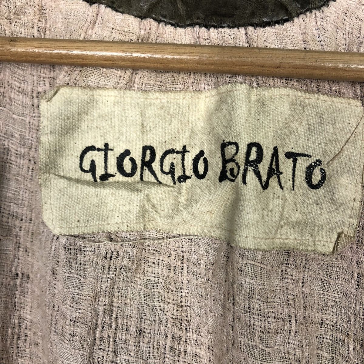 Giorgio Brato Biker Leather Jacket Asymmetrical Zipper Girgio Brato Italy Size L / US 10 / IT 46 - 19 Thumbnail