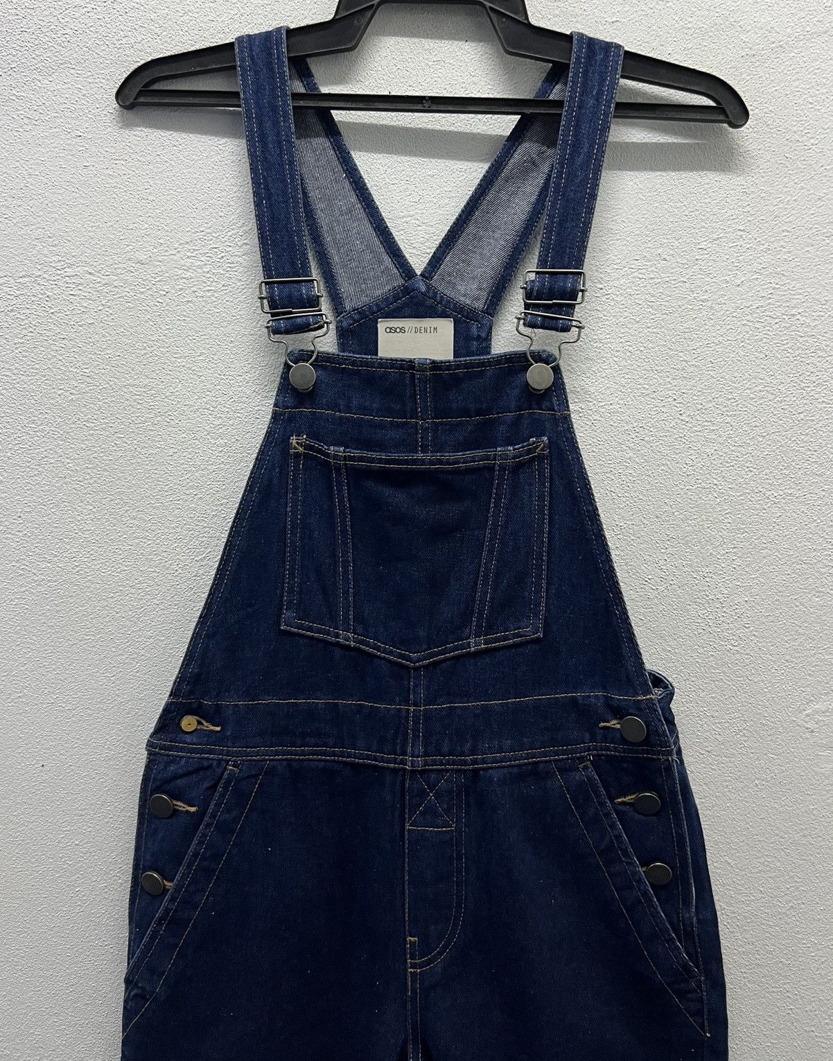 Asos × Vintage ASOS Denim Overalls - Dark Wash - UK 8 / US 4 / EU 36 Size US 30 / EU 46 - 3 Thumbnail