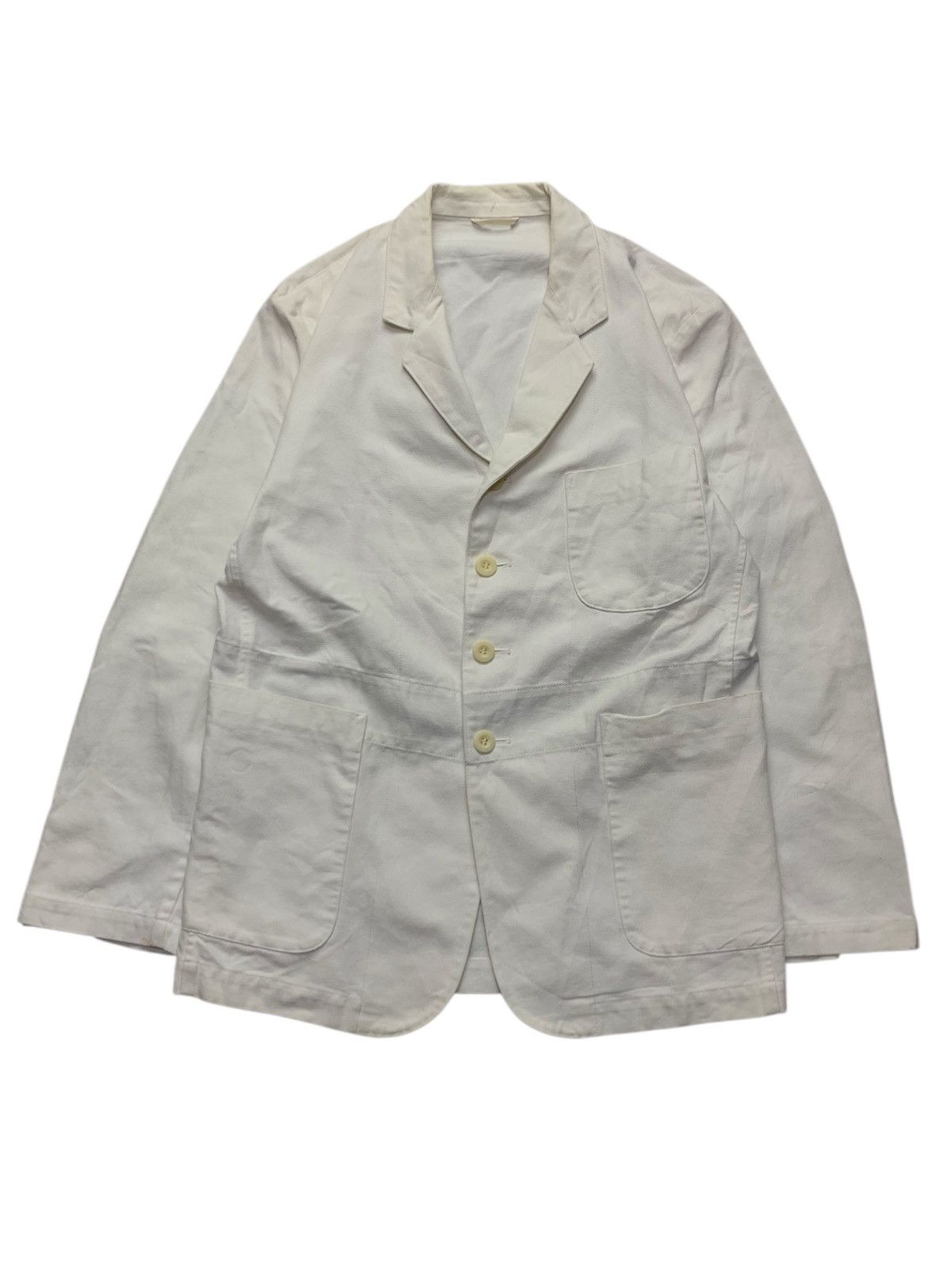 Yohji Yamamoto 🐍 Archived Yohji Yamamoto AAR D’urban Cotton Blazer Jacket Size US L / EU 52-54 / 3 - 1 Thumbnail