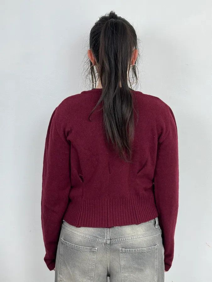 Vivienne Westwood Vivienne Westwood Bordeaux Wool Cropped Sweater Size S / US 4 / IT 40 - 3 Thumbnail