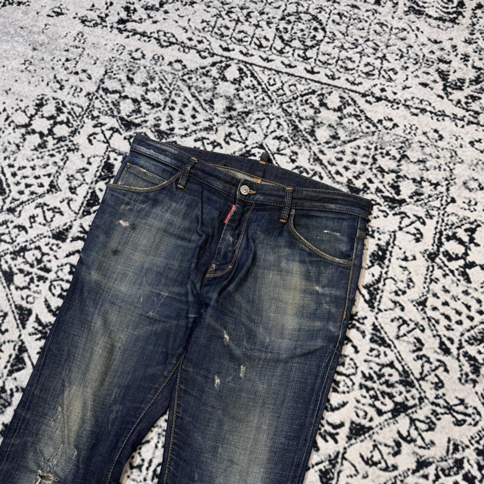 Dsquared2 × Vintage Dsquared2 Blue Cotton Denim Pants Size 48 IT Faded Ripped Size US 35 - 2 Thumbnail