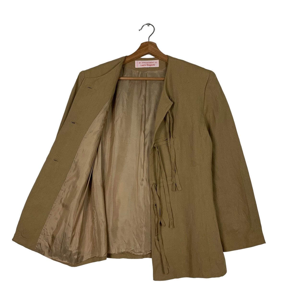 Japanese Brand LAURA BIAGIOTTI Tie Closure Casual Jacket #0126-C7 Size M / US 6-8 / IT 42-44 - 10 Thumbnail