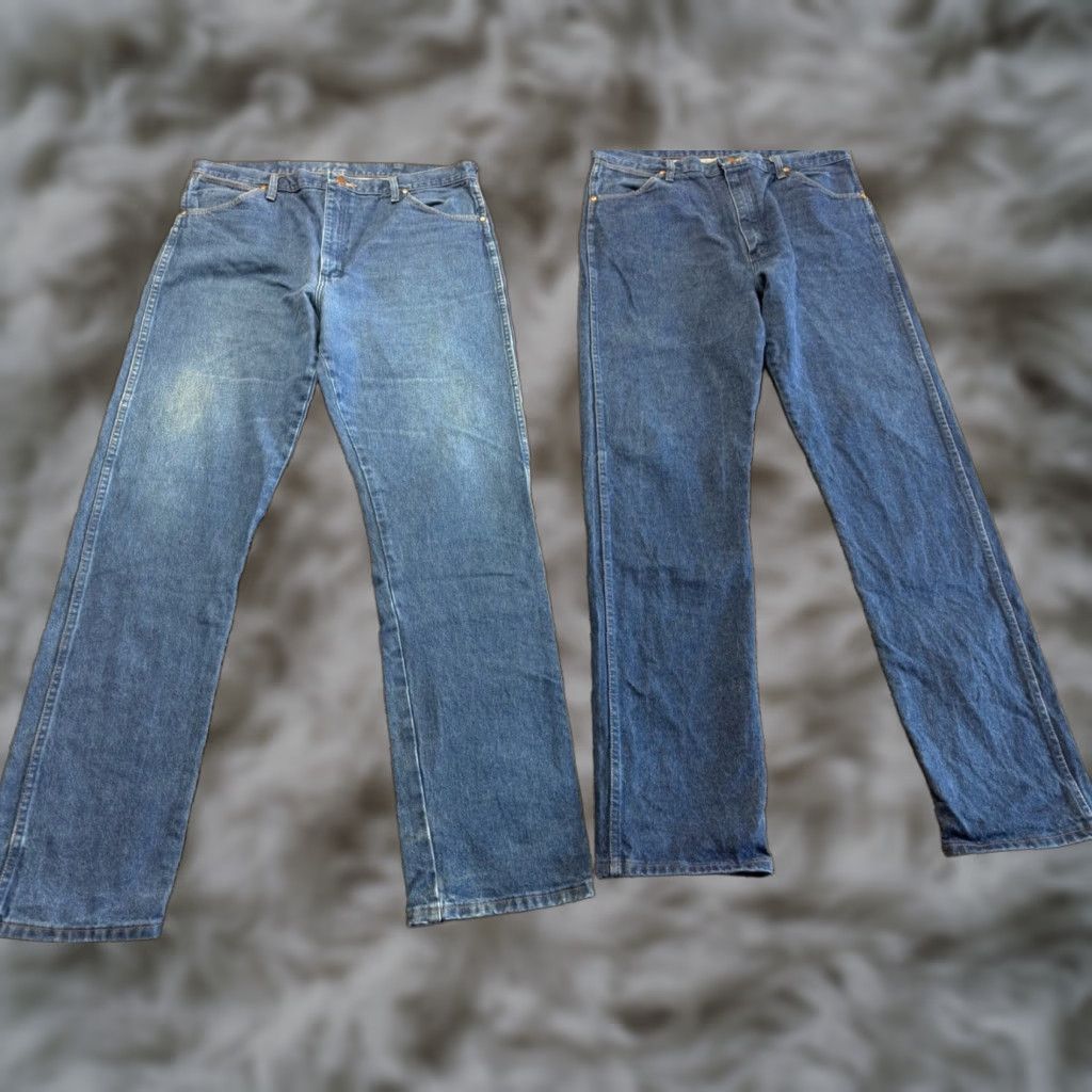 Wrangler VINTAGE Wrangler 13MWZ Men Jeans Size 38 Blue Denim 38X36 Cowboy Bootcut Lot Of 2 Size US 38 / EU 54 - 1 Thumbnail