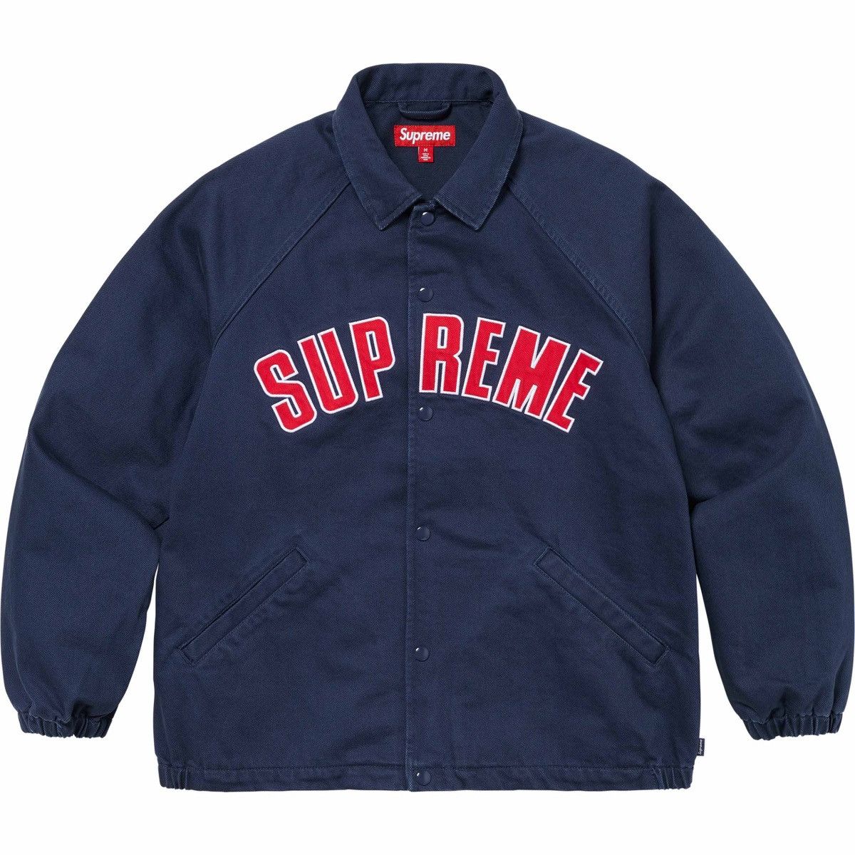 image of Supreme Arc Denim Coach Jacket in Navy, Men's (Size XL)