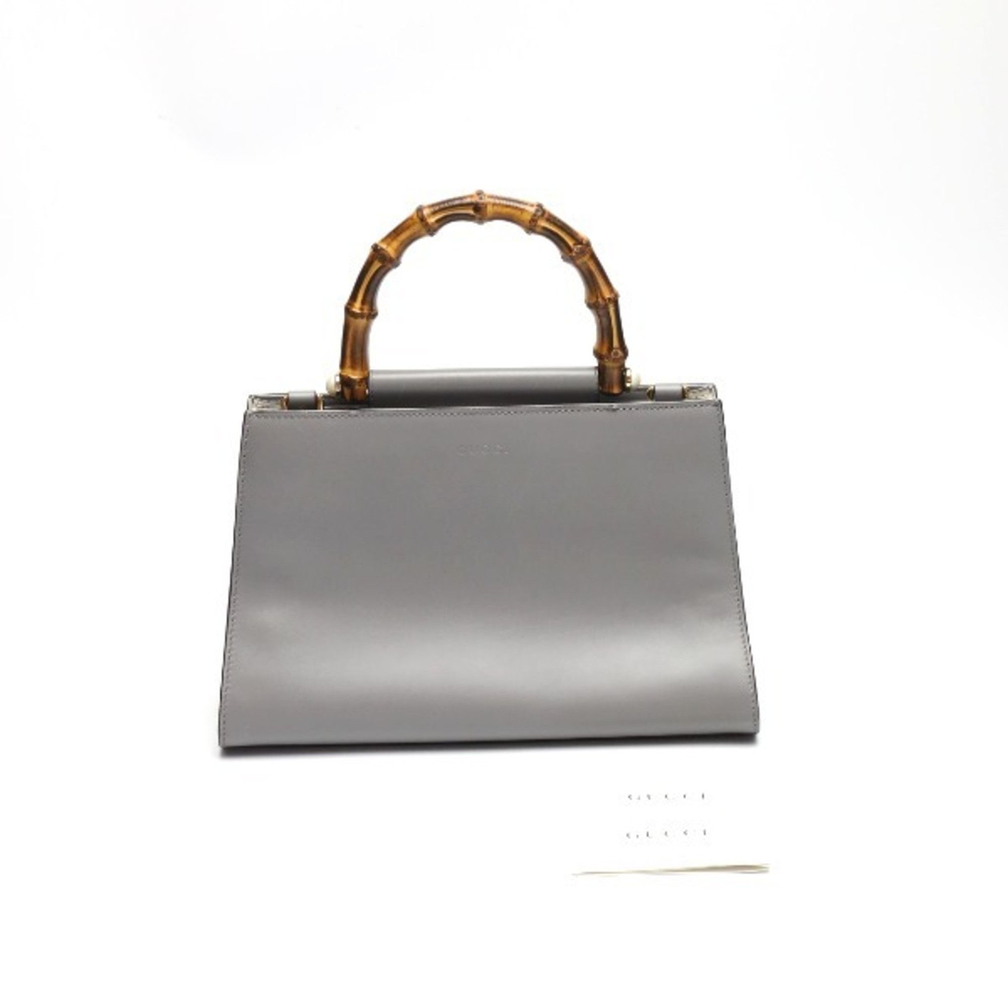 image of Gucci 2Way Bamboo 459076 Gucci Gray Handbag in Grey, Women's