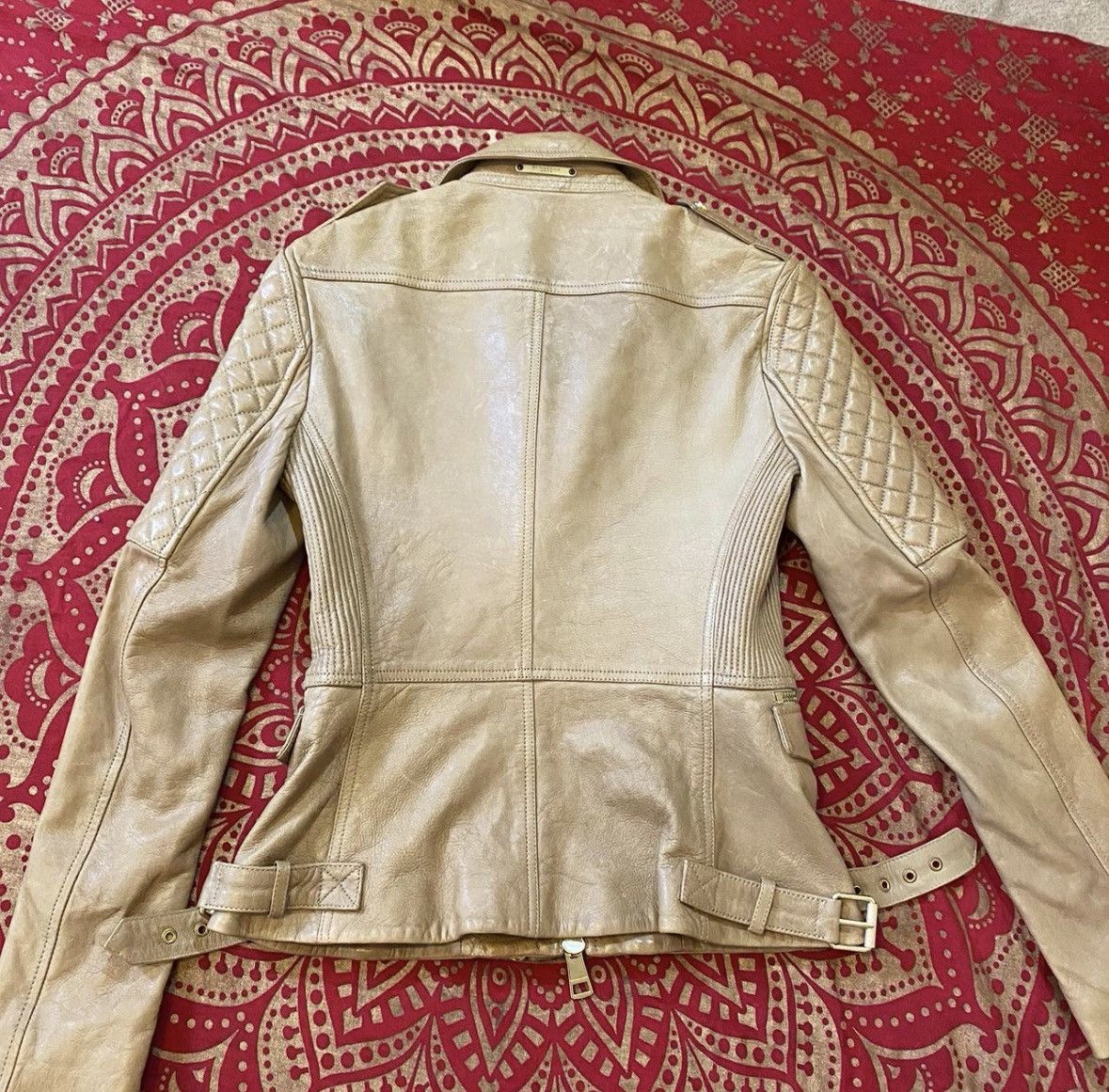 Burberry Burberry leather jacket - Burberry Leather Biker Jacket Size S / US 4 / IT 40 - 2 Thumbnail