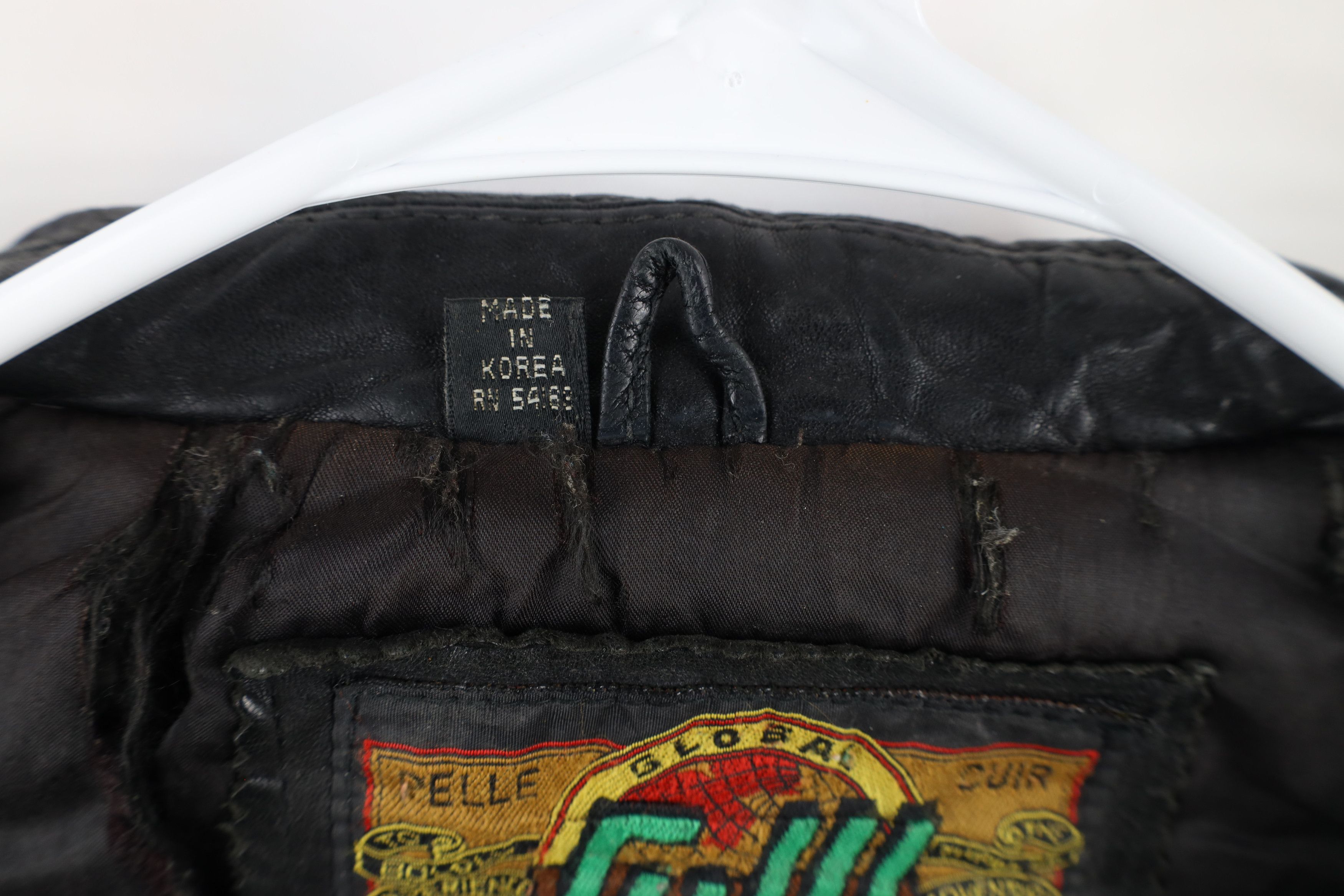 Vintage Vintage 90s Streetwear Full Zip Leather Bomber Jacket Black Size US L / EU 52-54 / 3 - 11 Thumbnail