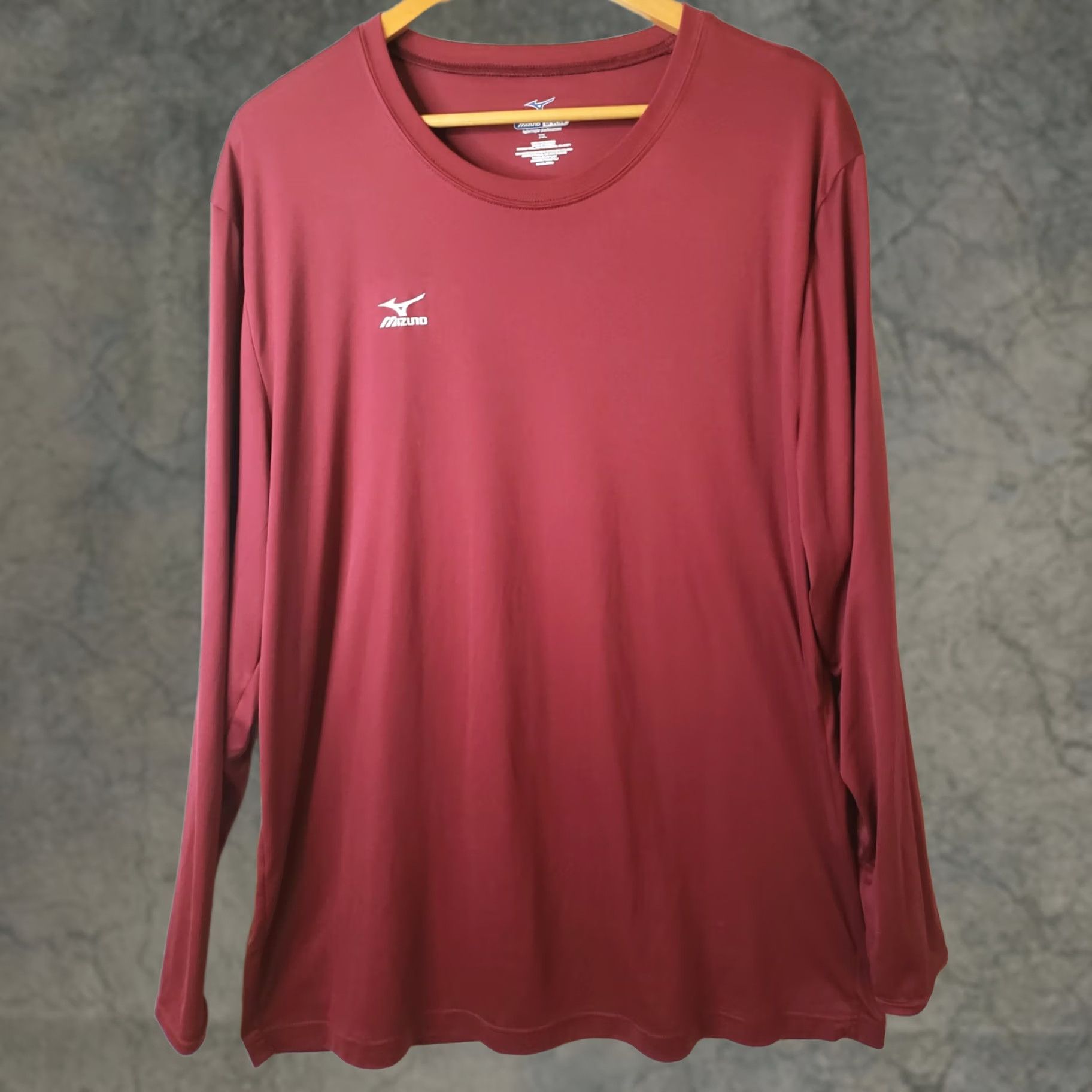 Mizuno Mizuno DryLite Men XL Red Long Sleeve Crew Neck Performance Shirt Size US XL / EU 56 / 4 - 1 Thumbnail
