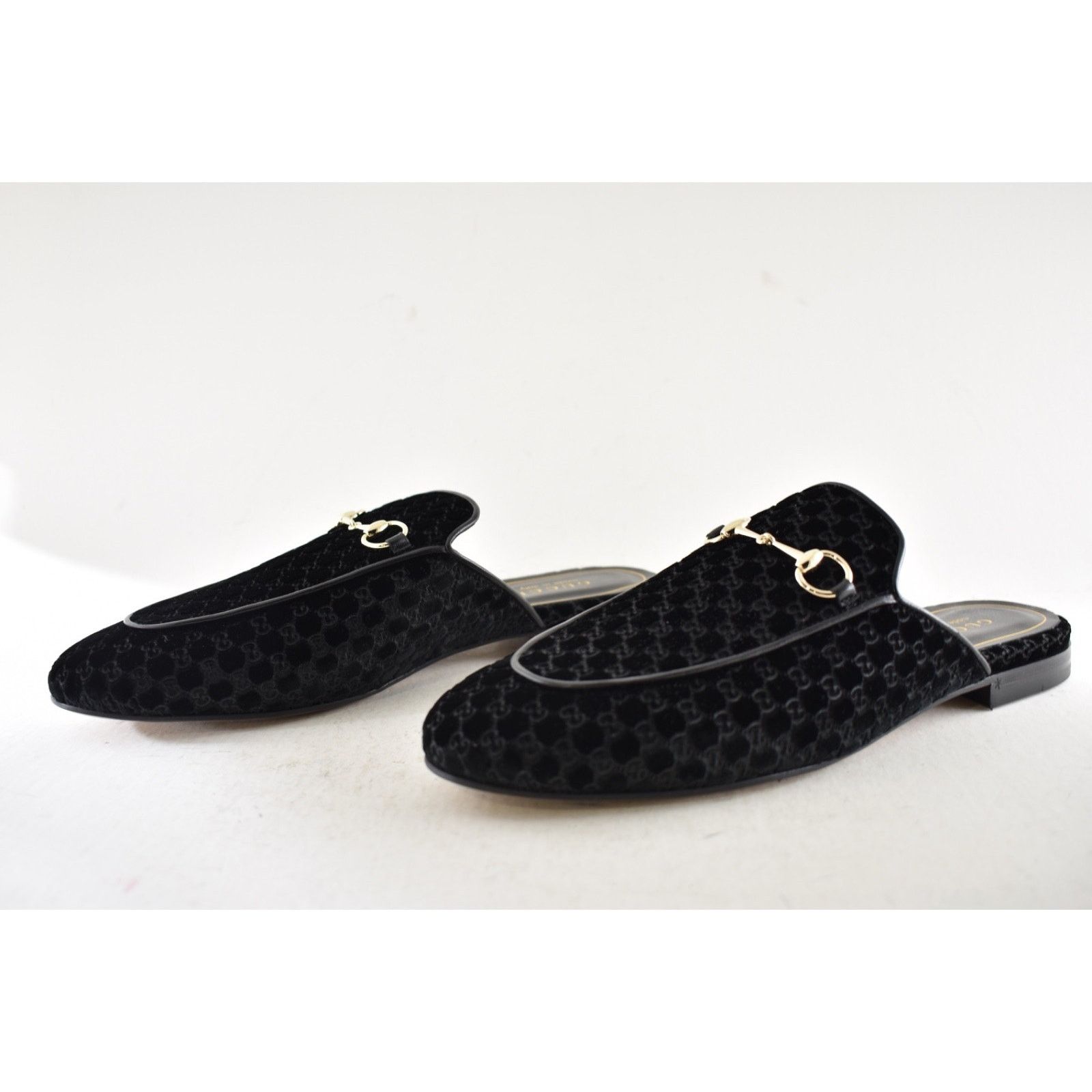 Gucci Gucci Princetown Velvet GG Black Backless Mule Flat 41 Size US 11 / IT 41 - 15 Thumbnail