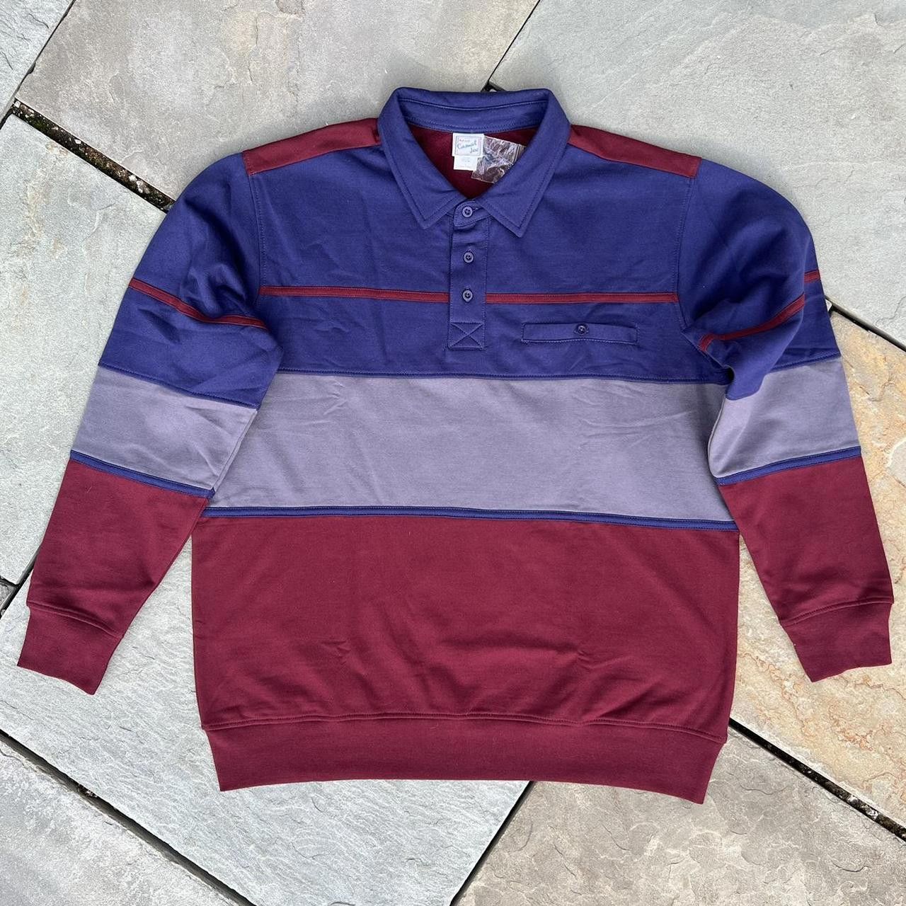 Haband NWT Y2K Colorblock Long Sleeve Polo Sweater Size US L / EU 52-54 / 3 - 1 Thumbnail