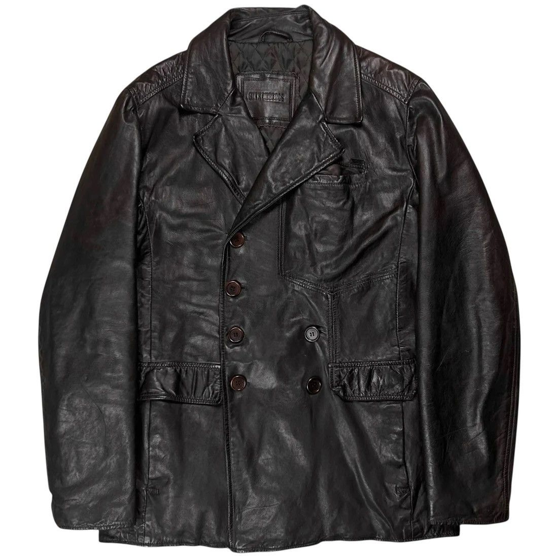 Dirk Bikkembergs Dirk Bikkembergs Leather Caban Jacket Size US L / EU 52-54 / 3 - 1 Thumbnail