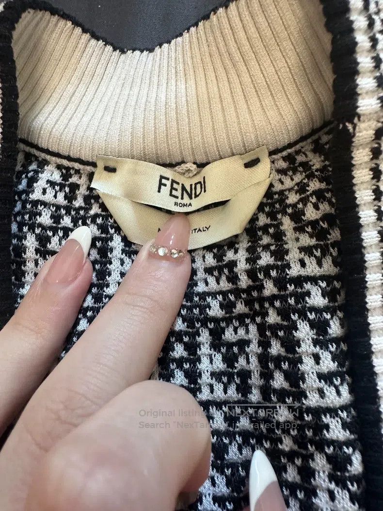 Fendi Fendi Monogrammed knitted cardigan Size XXS / US 00 / IT 34 - 3 Thumbnail