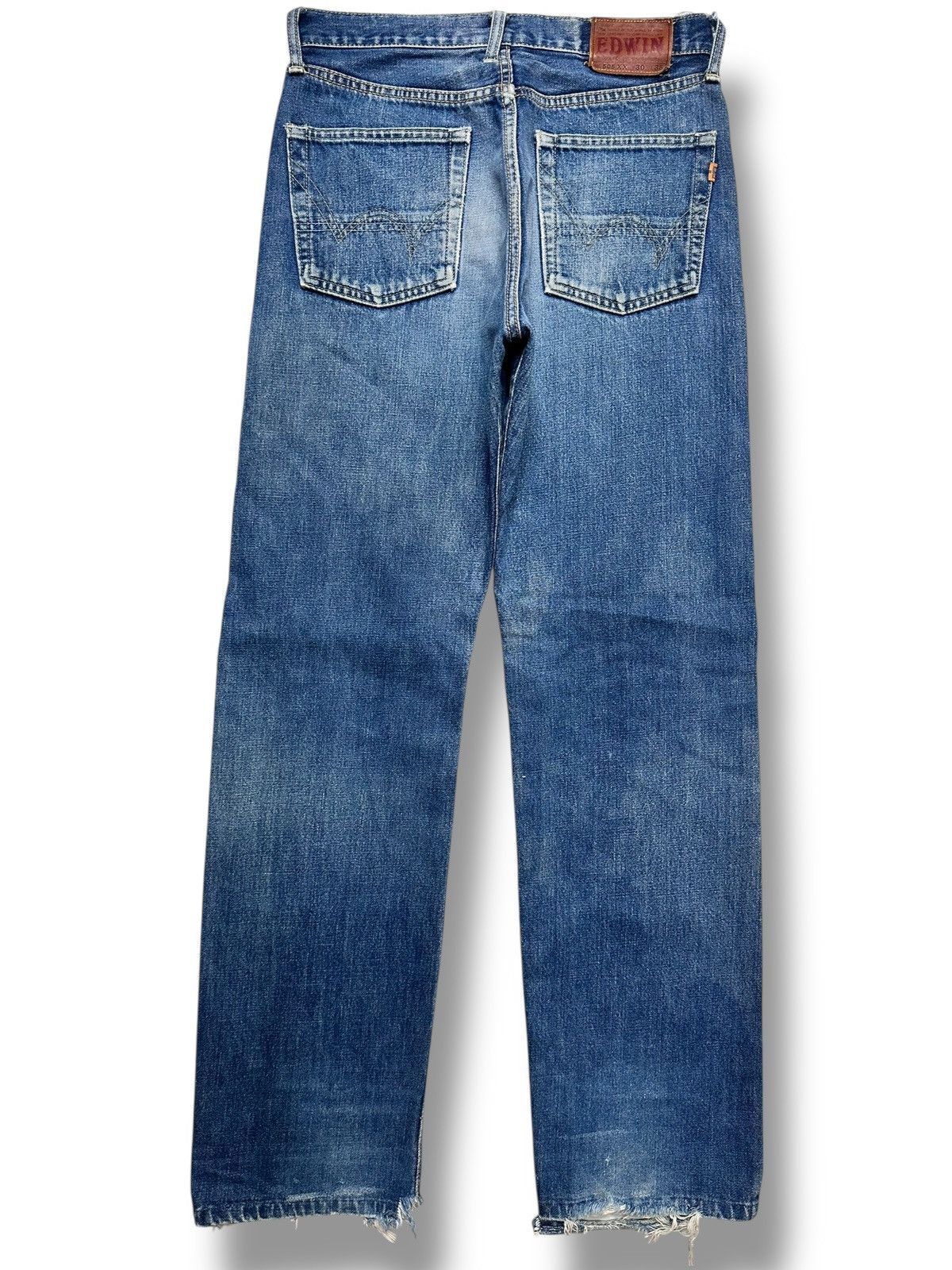 Edwin Vintage Edwin 505 XX Selvedge Japan Denim Distressed Jeans Size US 30 / EU 46 - 3 Thumbnail