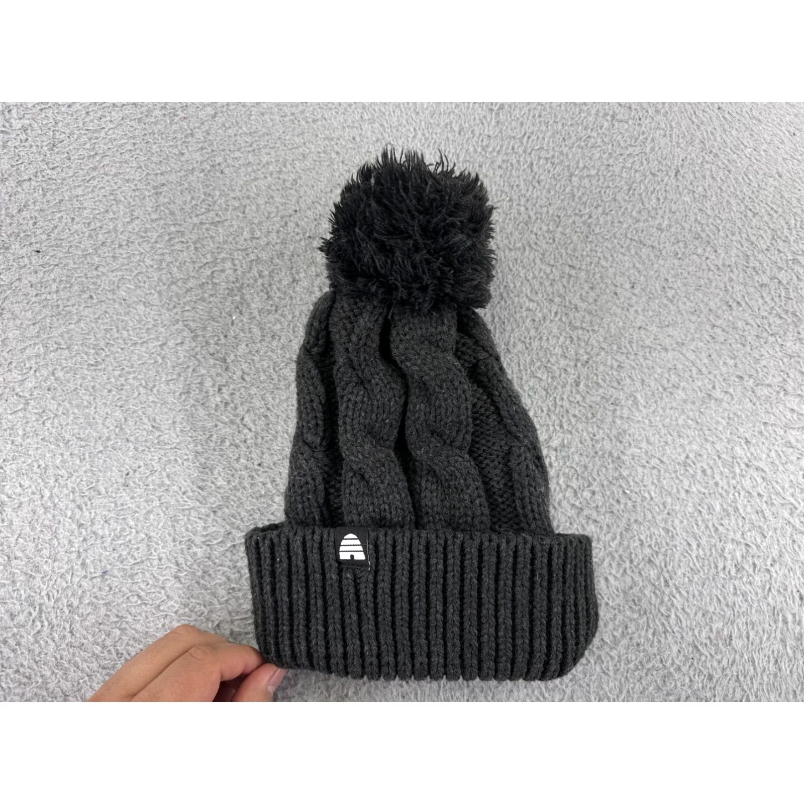 Vintage Unbranded Beanie Adult One Size Gray 100% Acrylic Cable Knit Utah Ski Snowboard Size ONE SIZE - 4 Thumbnail