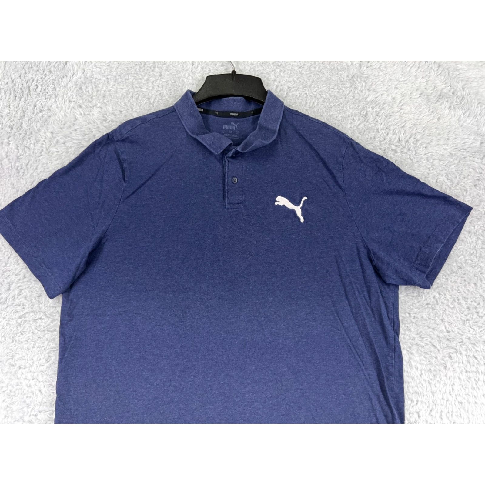 Puma PUMA Polo Shirt Mens Large Heather Blue Golf Polo Shirt Adult Large Blue Grassroot Golfwear Mens Size US L / EU 52-54 / 3 - 4 Thumbnail