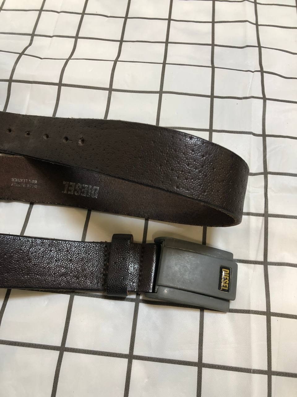 Diesel Diesel Mens Belt Vintage Leather Brown Luxury Made in Italy Size ONE SIZE - 3 Thumbnail