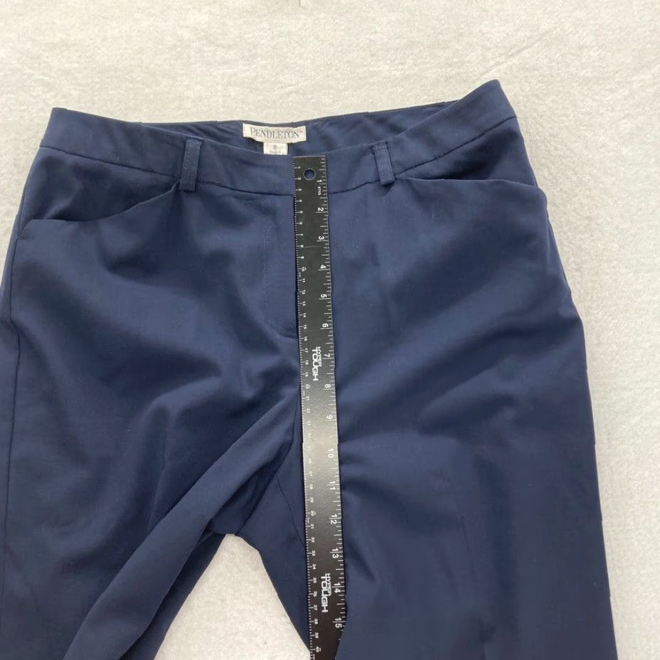 Pendleton Vintage Pendleton Women's 8 Blue Virgin Wool Stretch Flat Front Dress Pants VTG Size 30" / US 8 / IT 44 - 7 Thumbnail