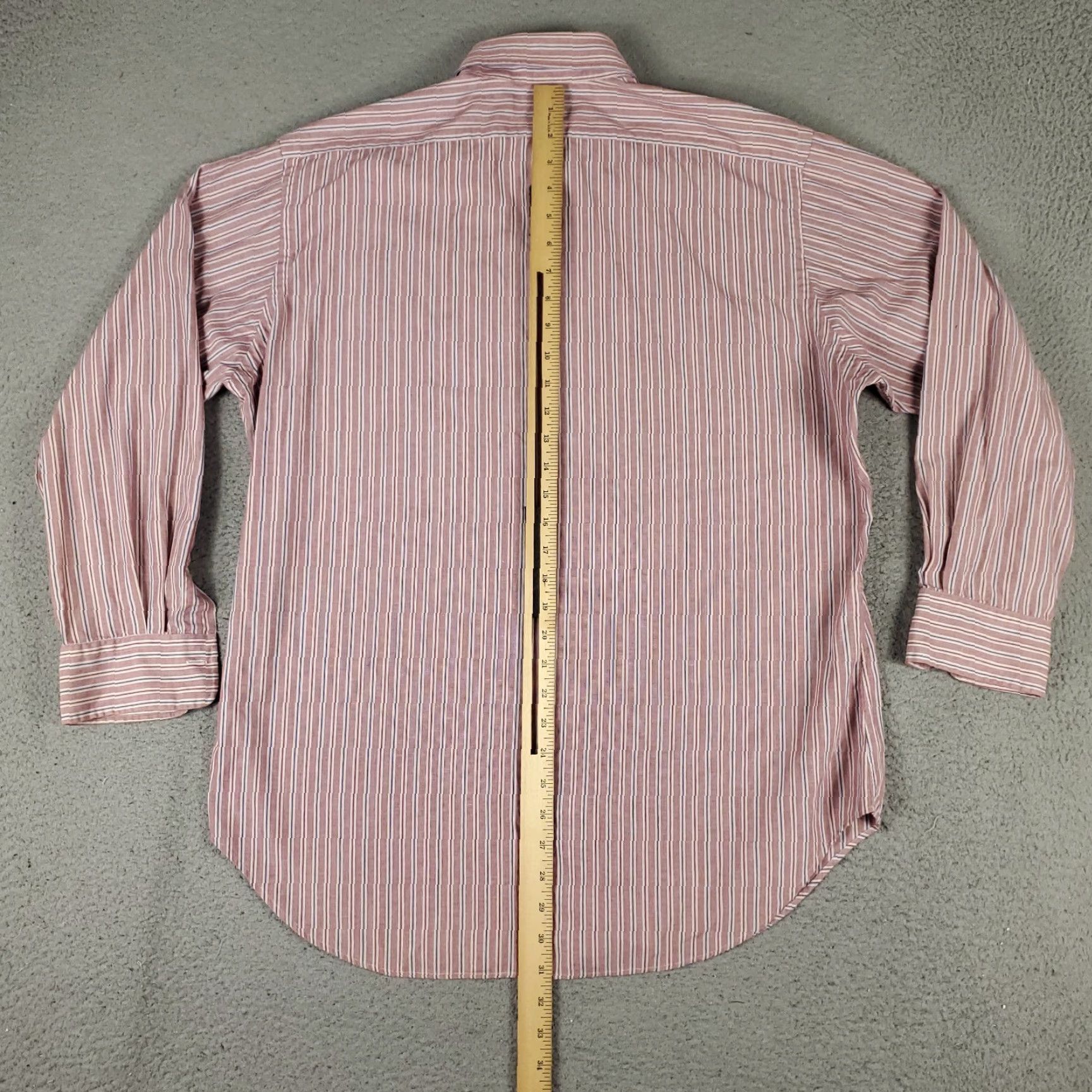 Ralph Lauren Ralph Lauren Dress Shirt Mens 16 Red Striped Long Sleeve Button Up Classic Casual Size 42R - 4 Thumbnail
